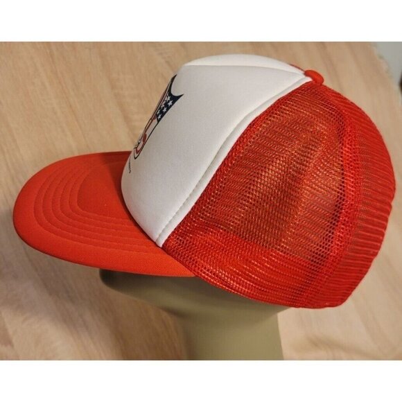 Vintage Snapback New England Patriots Football Trucker Cap Hat Sz M/L Korea - Picture 2 of 10